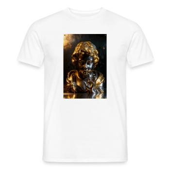 Goldene Shush-Cherub-Büste - Männer T-Shirt - Weiß - Vorne - AI Model Male 178 dark (178cm)