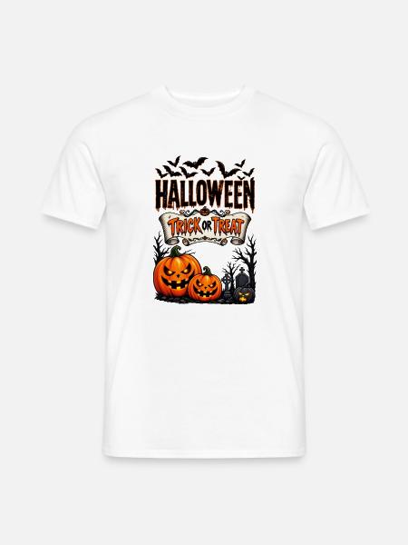 Halloween Süßes oder Saures - Männer T-Shirt - Weiß