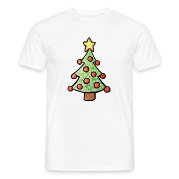 Verspielter Weihnachtsbaum - Männer T-Shirt - Weiß - Vorne - AI Model Male 178 dark (178cm)