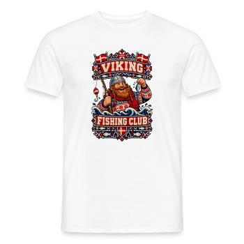 Ugly Christmas Viking Fishing Club - Männer T-Shirt - Weiß - Vorne - AI Model Male 178 dark (178cm)