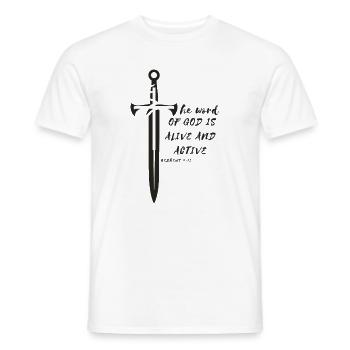 Schärfer als jedes zweischneidige Schwert - Männer T-Shirt - Weiß - Vorne - AI Model Male 178 dark (178cm)