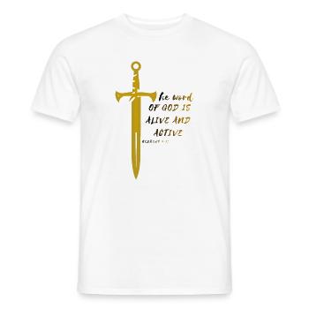 Schärfer als jedes zweischneidige Schwert - Männer T-Shirt - Weiß - Vorne - AI Model Male 178 dark (178cm)