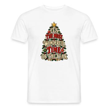 Die schönste Zeit des Jahres – Weihnachtsbaum - Männer T-Shirt - Weiß - Vorne - AI Model Male 178 dark (178cm)