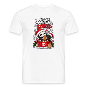 Süßes statt Stress Weihnachten - Männer T-Shirt - Weiß - Vorne - AI Model Male 178 dark (178cm)
