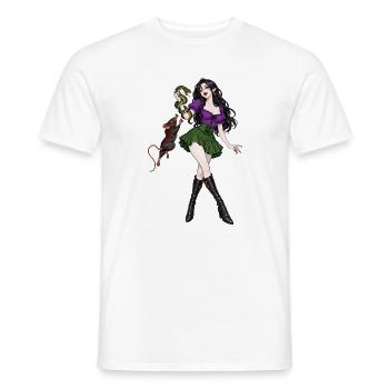 Vampir und Schlange - Männer T-Shirt - Weiß - Vorne - AI Model Male 178 dark (178cm)