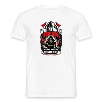 Feuerwehr - Wir rennen rein - Männer T-Shirt - Weiß - Vorne - AI Model Male 178 dark (178cm)