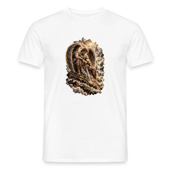EP Warrior Angel – Glaube und innere Stärke - Männer T-Shirt - Weiß - Vorne - AI Model Male 178 dark (178cm)