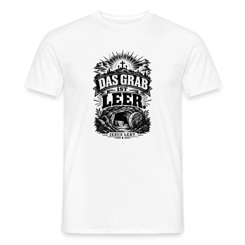 Das Grab ist leer – Jesus lebt - Männer T-Shirt - Weiß - Vorne - AI Model Male 178 dark (178cm)