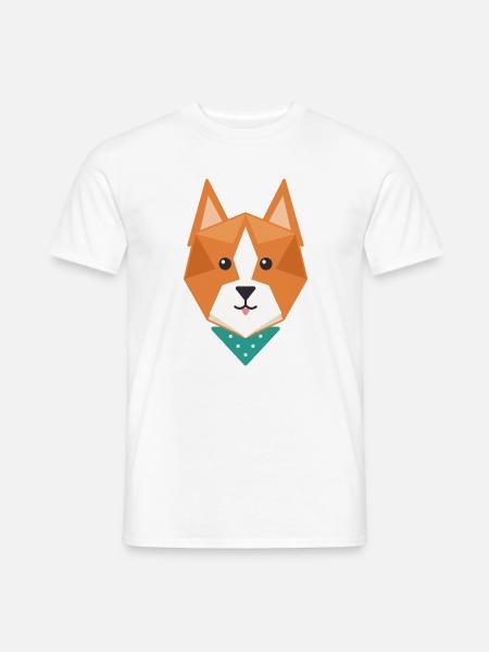 Geometrischer Fuchs - Männer T-Shirt - Weiß