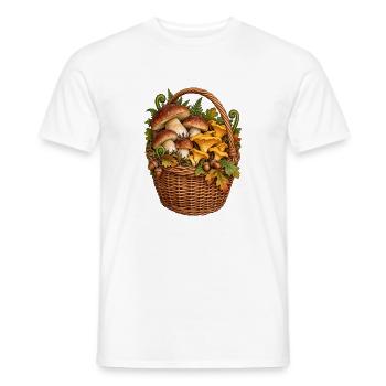 Pilzkorb voller Waldschätze - Männer T-Shirt - Weiß - Vorne - AI Model Male 178 dark (178cm)