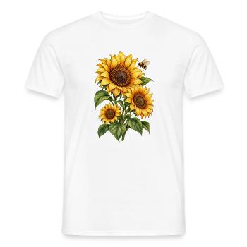 Sonnenblumen Gartenliebe - Männer T-Shirt - Weiß - Vorne - AI Model Male 178 dark (178cm)