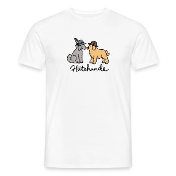 Hütehunde Hunde mit Hüten auf dem Kopf - Männer T-Shirt - Weiß - Vorne - AI Model Male 178 dark (178cm)