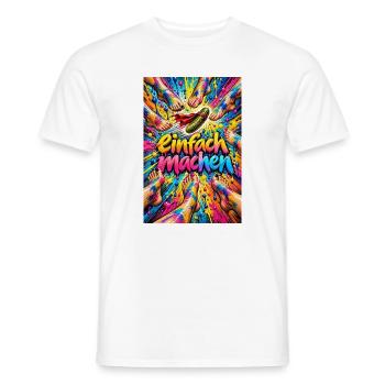 Heldenhafte Gurke Farbexplosion - Männer T-Shirt - Weiß - Vorne - AI Model Male 178 dark (178cm)