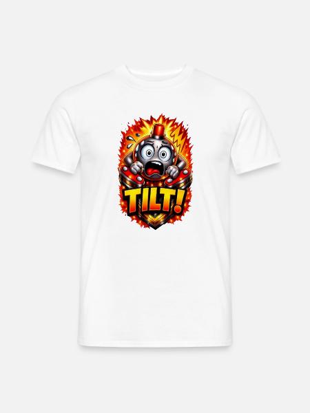 Tilt Flipper Pinball - Männer T-Shirt - Weiß