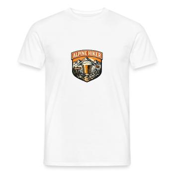 Alpine Hiker Abzeichen - Männer T-Shirt - Weiß - Vorne - AI Model Male 178 dark (178cm)