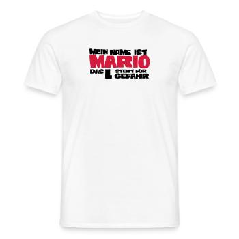 mario - T-shirt homme - blanc - Devant - AI Model Male 178 dark (178cm)