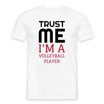 Volleyball - Volley Ball - Volley-Ball - Sport - T-shirt homme - blanc - Devant - AI Model Male 178 dark (178cm)