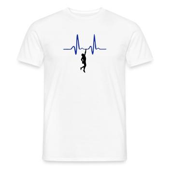 Kletterer und Herzschlag, Klettern - Männer T-Shirt - Weiß - Vorne - AI Model Male 178 dark (178cm)