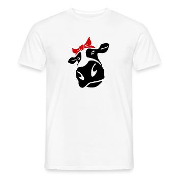 KUH - Männer T-Shirt - Weiß - Vorne - AI Model Male 178 dark (178cm)