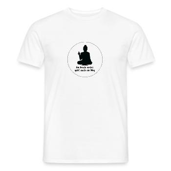 Sur le cul passant méditer méditer drôle - T-shirt homme - blanc - Devant - AI Model Male 178 dark (178cm)