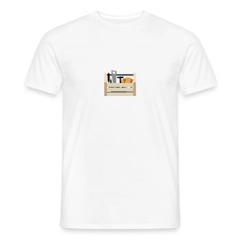 Boîte à outils homme à tout faire - T-shirt homme - blanc - Devant - AI Model Male 178 dark (178cm)