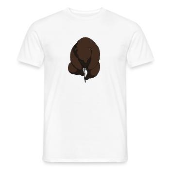 Vélo drôle ours brun ours grizzly - T-shirt homme - blanc - Devant - AI Model Male 178 dark (178cm)