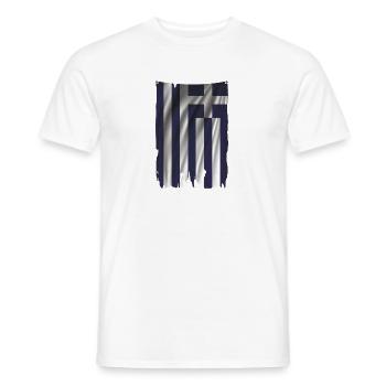 Bannière grecque - T-shirt homme - blanc - Devant - AI Model Male 178 dark (178cm)