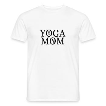 Yoga mother mom - Men's T-Shirt - white - Front - AI Model Male 178 dark (178cm)