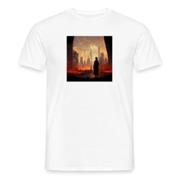 Abstraktes Gemälde Design Weltuntergang - Männer T-Shirt - Weiß - Vorne - AI Model Male 178 dark (178cm)