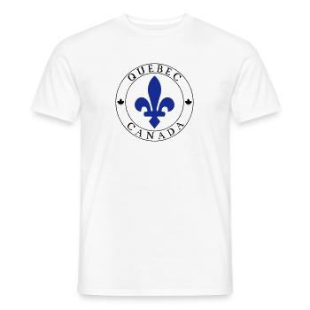 Quebec Design - Men's T-Shirt - white - Front - AI Model Male 178 dark (178cm)