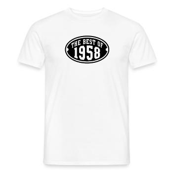 LE MEILLEUR DE 1958 - conception Anniversaire - T-shirt homme - blanc - Devant - AI Model Male 178 dark (178cm)
