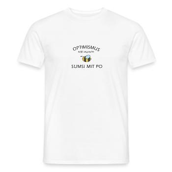 Optimismus | Sumsi mit Po - Männer T-Shirt - Weiß - Vorne - AI Model Male 178 dark (178cm)