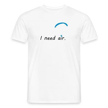 i need air - Men's T-Shirt - white - Front - AI Model Male 178 dark (178cm)