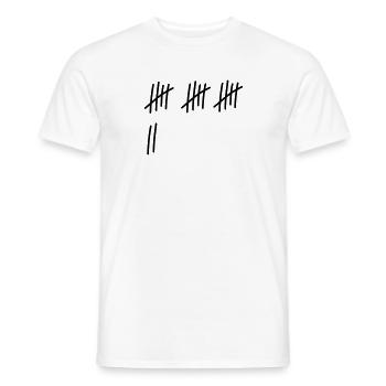 17 Striche // 17 Mal // Geburtstag // Geschenk - Männer T-Shirt - Weiß - Vorne - AI Model Male 178 dark (178cm)