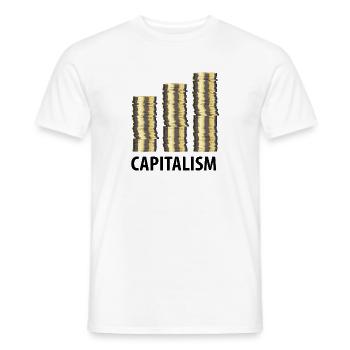 Capitalism - Männer T-Shirt - Weiß - Vorne - AI Model Male 178 dark (178cm)
