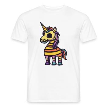 Einhorn Halloween Comic Zombie - Männer T-Shirt - Weiß - Vorne - AI Model Male 178 dark (178cm)