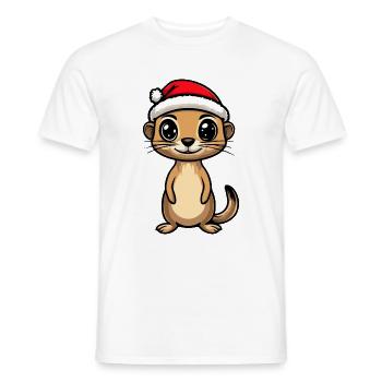 Suricate Noël Noël - T-shirt homme - blanc - Devant - AI Model Male 178 dark (178cm)