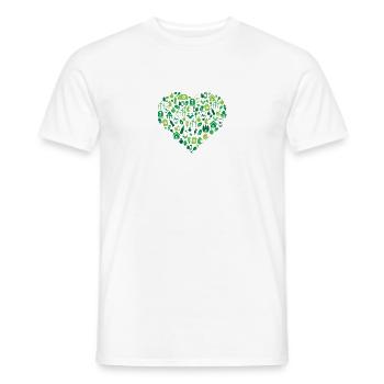 Environment - Environmental Protection - Men's T-Shirt - white - Front - AI Model Male 178 dark (178cm)