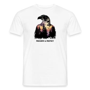 Behoud en bescherm de Amerikaanse zeearend, de adelaar, de vogel - Heren T-shirt - wit - Voor - AI Model Male 178 dark (178cm)