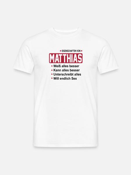 matthias - Männer T-Shirt - Weiß