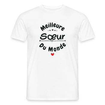 la meilleure soeur - T-shirt homme - blanc - Devant - AI Model Male 178 dark (178cm)