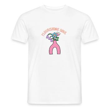 Colorful Bouquet - Blooming Soul - Gift - Men's T-Shirt - white - Front - AI Model Male 178 dark (178cm)