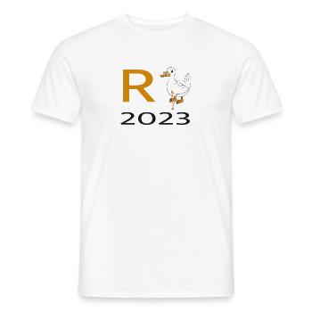 Rente Ente 2023 - Männer T-Shirt - Weiß - Vorne - AI Model Male 178 dark (178cm)