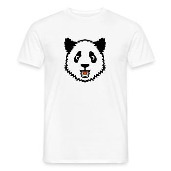 panda head animal teddy bear 130 2 - Men's T-Shirt - white - Front - AI Model Male 178 dark (178cm)