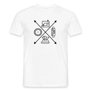 couture - T-shirt homme - blanc - Devant - AI Model Male 178 dark (178cm)