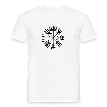 Vegvisir Runen Kompass Futhark Wikinger schwarz - Männer T-Shirt - Weiß - Vorne - AI Model Male 178 dark (178cm)