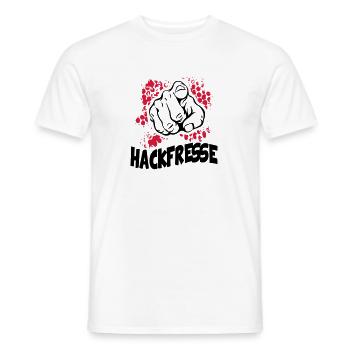 Hackfresse Lustig Beleidigung Zeigefinger - Männer T-Shirt - Weiß - Vorne - AI Model Male 178 dark (178cm)