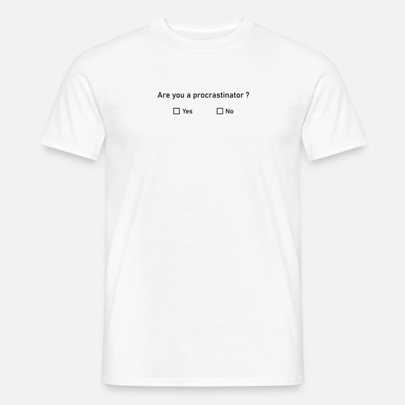 Sind Sie ein Zauderer? (Schwarz) - Männer T-Shirt - Weiß