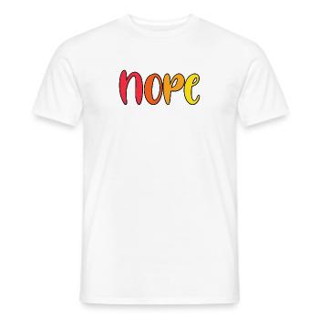NOPE - Men's T-Shirt - white - Front - AI Model Male 178 dark (178cm)