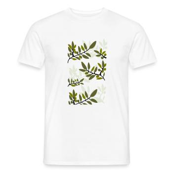 Ulivo Pattern - Men's T-Shirt - white - Front - AI Model Male 178 dark (178cm)